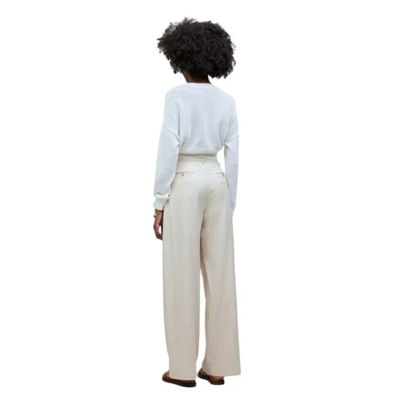 Madewell Women's Harvest Moon The Harlow Wide-Leg Pants Full-Length Size 8 - Picture 6 of 13
